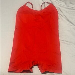 Red Sleeveless Romper
